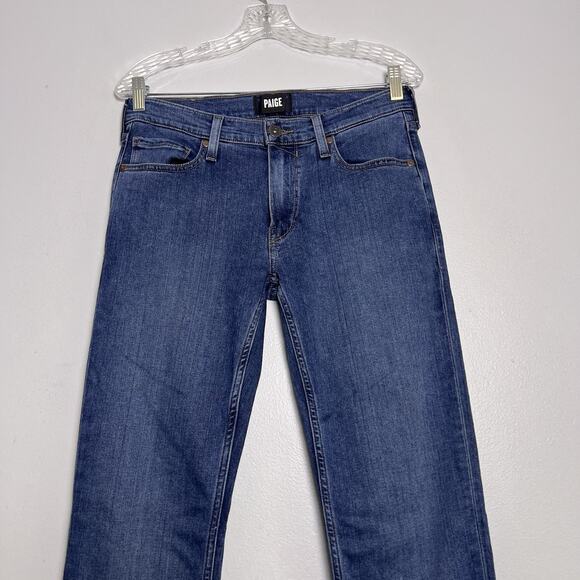 Paige Womens Lennox Jeans Sz 29 Slim Fit Denim Blue Stretch - Picture 2 of 12